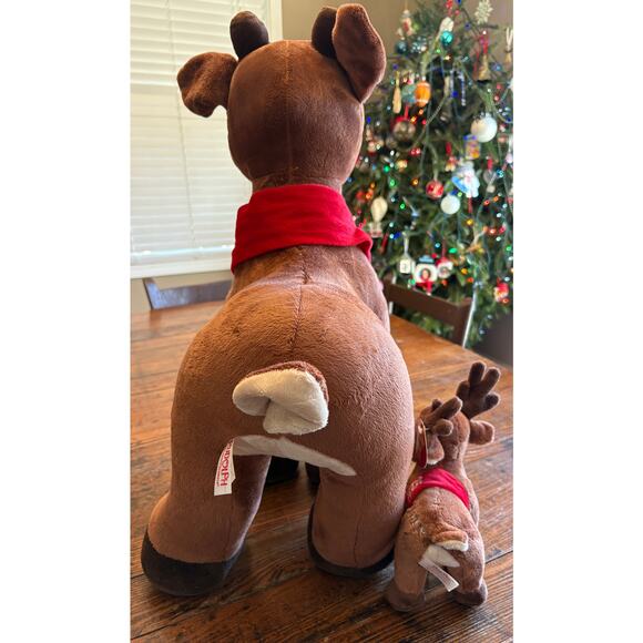 Pair of Dan Dee Reindeer Rudolph the Red-Nosed Large 24" and 9.5” Dasher - Picture 6 of 11
